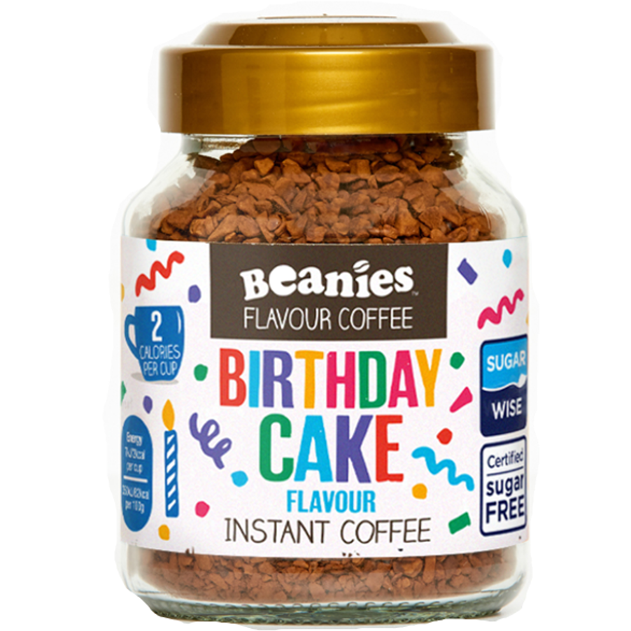 Næste udvikling Stærk vind Beanies Instant Coffee Granules 50g - Birthday Cake – Opex Deals
