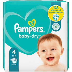 PAMPERS NAPPIES BABY DRY SIZE 4 25'S