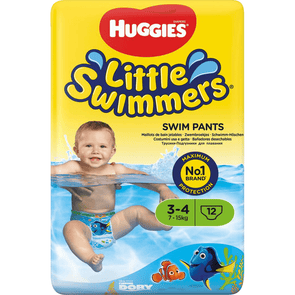 HUGGIES LITTLE SWIMMERS MEDIUM SIZE 3-4 12'S NEW PACK 09/24