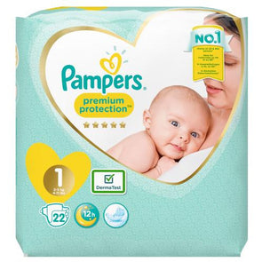 PAMPERS NEW BABY NAPPIES SIZE 1 22'S