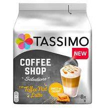 TASSIMO COFFE SHOP TOFFEE NUT LATTE 8'S 0% VAT