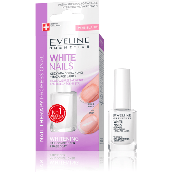 Eveline Cosmetics Repair Therapy Nail Whitener 3 in 1 Whitening Nail Conditioner against Discolorations