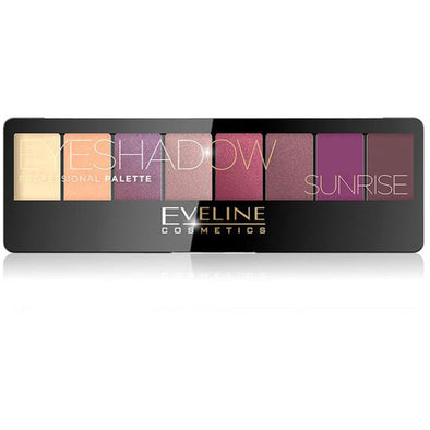 Eveline Cosmetics Eyeshadow Professional Palette 8 Colours Glitter Matt 9.6g 01 Sunrise