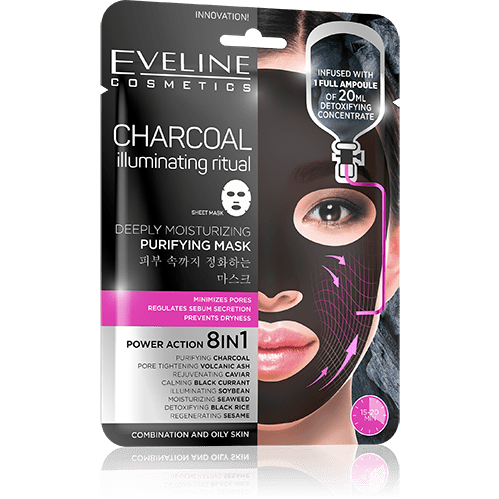Eveline Cosmetics Charcoal Illuminating Ritual Deeply Moisturizing Mask