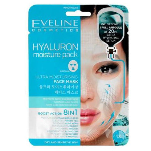 Eveline Cosmetics Hyaluron Ultra Moisturizing Face Sheet Mask