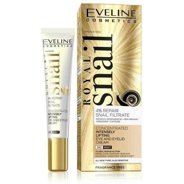 EVELINE ROYAL SNAIL CONCENTRATED INTENSELY LIFTING EYE & EYELID CREAM 20ML