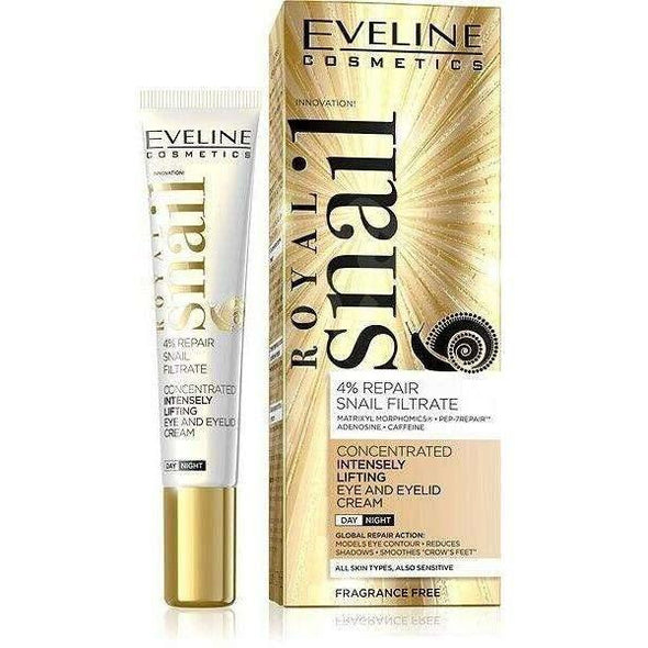 EVELINE ROYAL SNAIL CONCENTRATED INTENSELY LIFTING EYE & EYELID CREAM 20ML