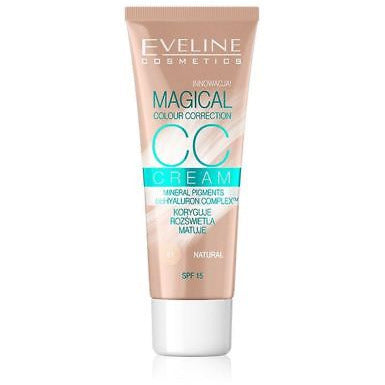 Eveline Magical CC Cream Foundation Corrects Illuminates Matts SPF15 Light Beige 50