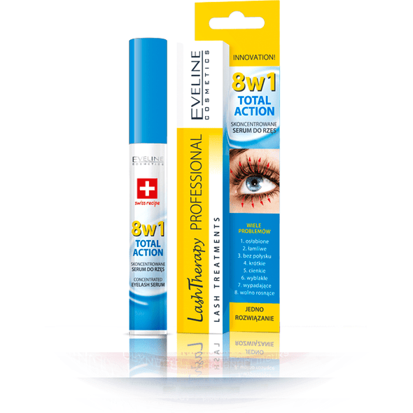 Eveline Cosmetics Eyelash Serum 8in1 Lash Growth Activator Strengthening and Thickening Conditioner Argan Oil and Hyaluronic Acid